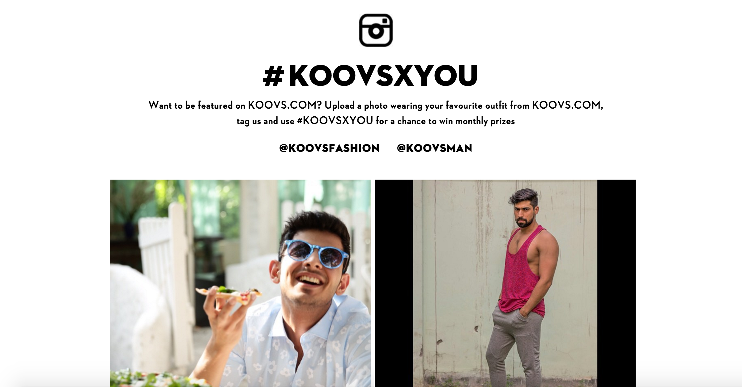 Koovs 웹사이트