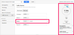 맞춤 세그먼트 측정 요약