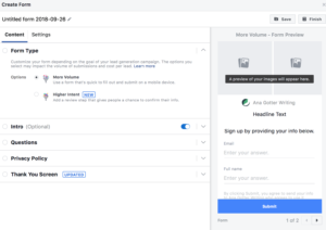 광고 유형 선택하기