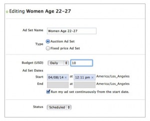 파워에디터 광고 세트 작업 공간