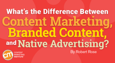 컨텐츠 마케팅, 브랜디드 컨텐츠, 네이티브 애드의 차이점